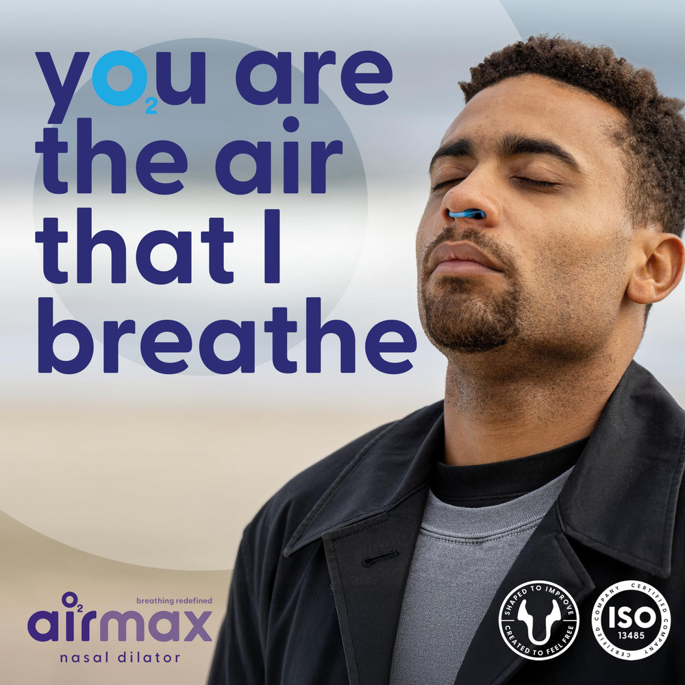 Air Max nasal dilators being cleaned with warm water for easy maintenance.