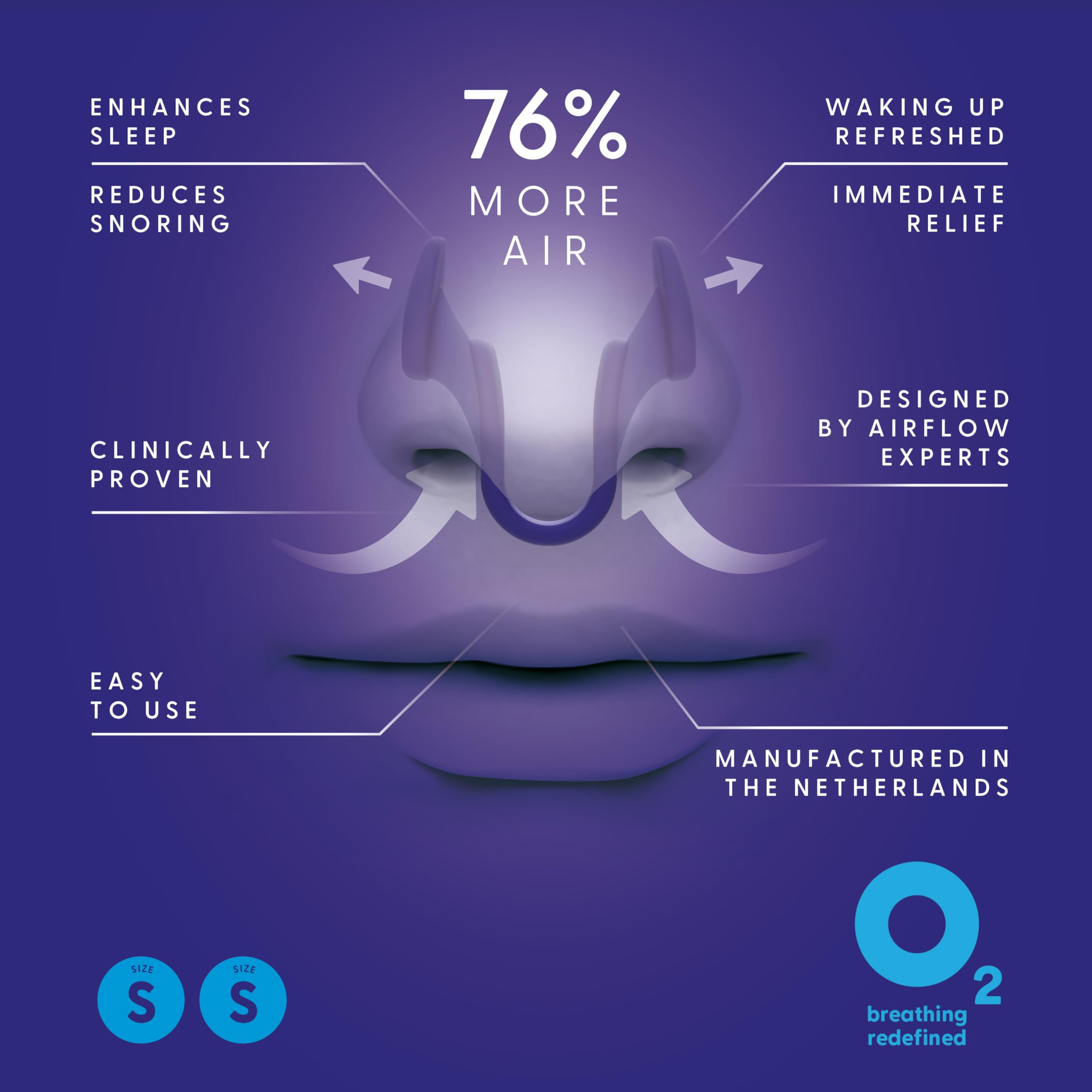 Air Max nasal dilators soft-fit blue for comfortable nightly wear.