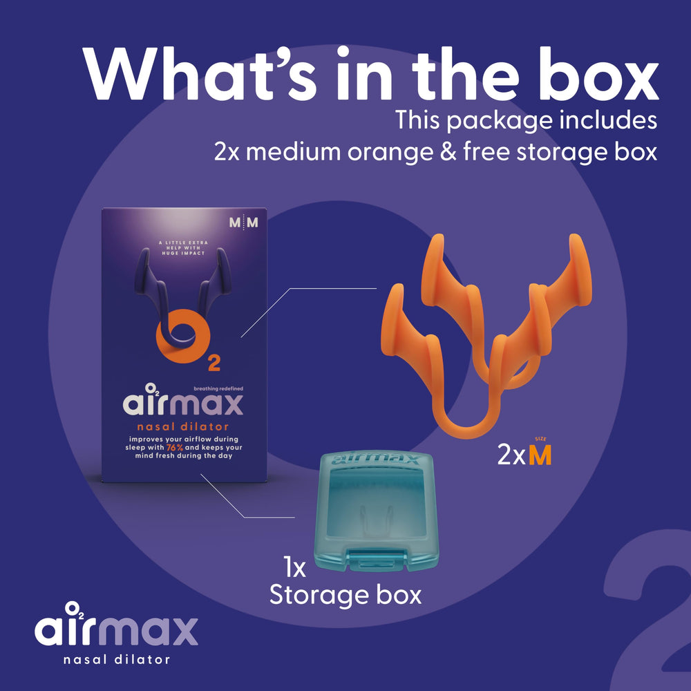 Air Max nasal dilators two-pack provides convenient replacement.