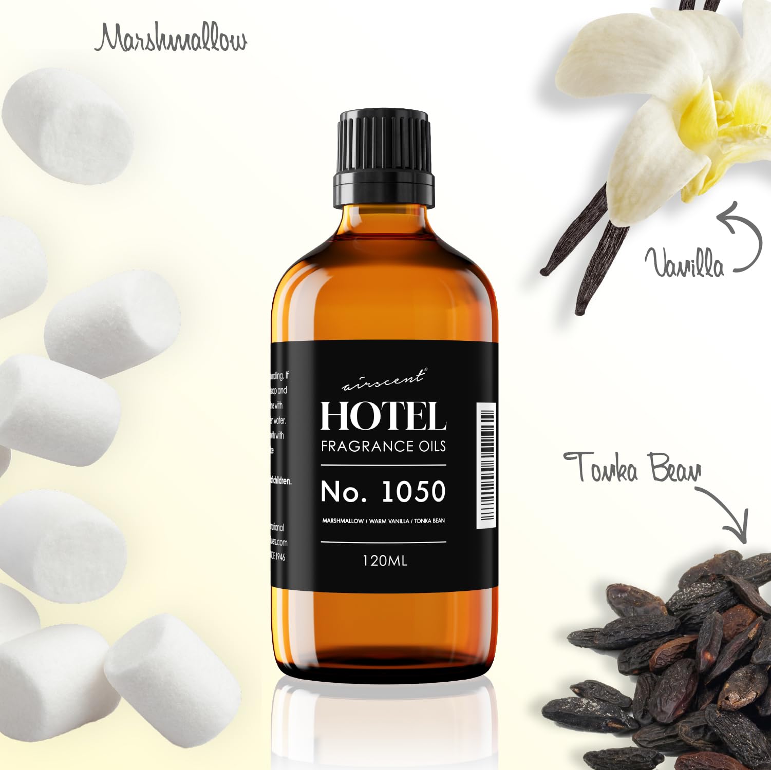 AirScent bourbon-tonka-vanilla core scent visually represented