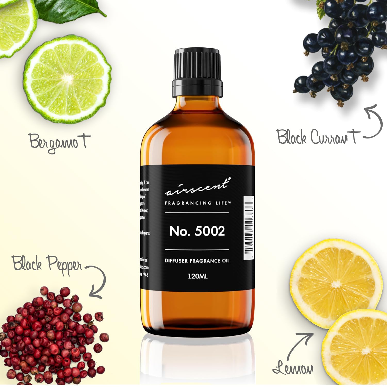 AirScent Creed Aventus diffuser oil pour-friendly design simplifies refills.