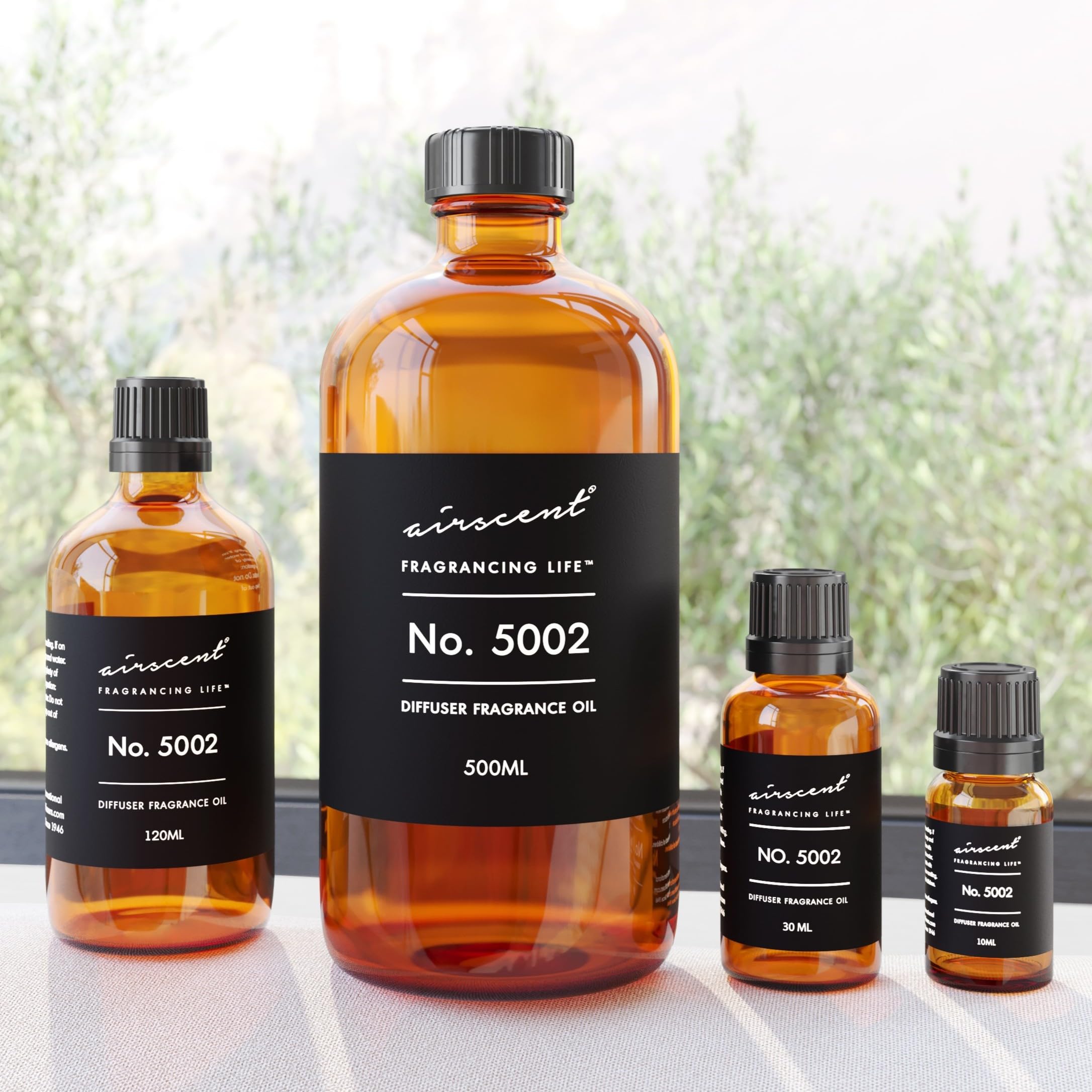AirScent Creed Aventus diffuser oil ingredients indicate vegan, non-GMO formulation.