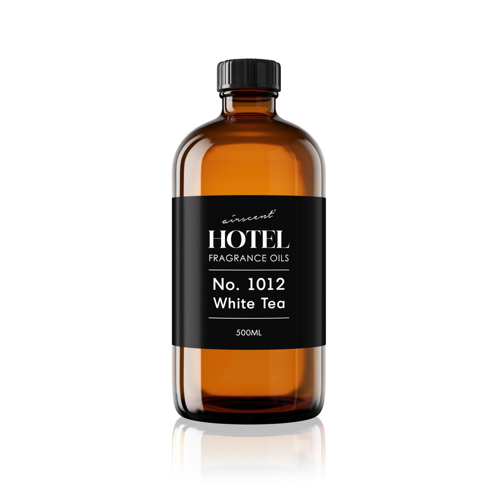 Air-Scent No. 1012 bottle pour presents premium white tea fragrance for refined spaces.