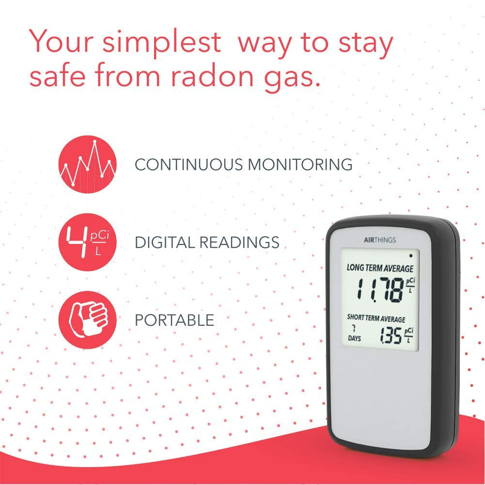 Airthings Corentium Home portable design enables quick checks in different rooms.