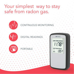 Airthings Corentium Home portable design enables quick checks in different rooms.