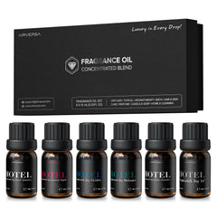 Airversa Hotel Scent Diffuser Oils set with six fragrances for diffusers and ambient rooms