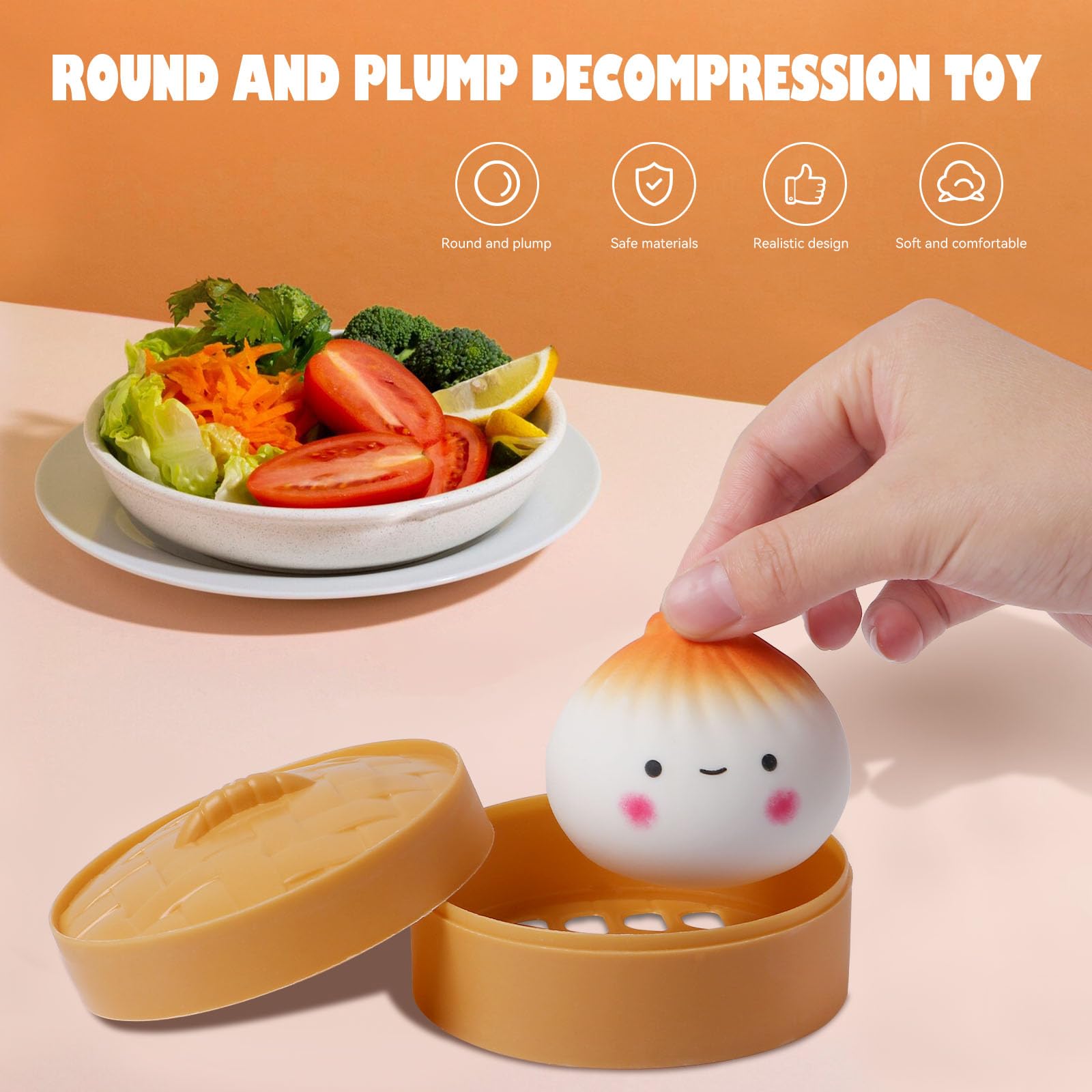 AiSiXin dumpling ball – outer cage texture and durable design for squeezing.