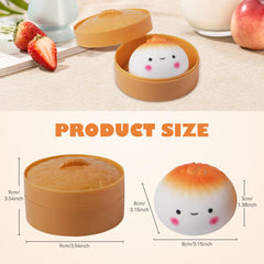 AiSiXin squishy dumpling ball – smiling bun detail for cheerful sensory cues.