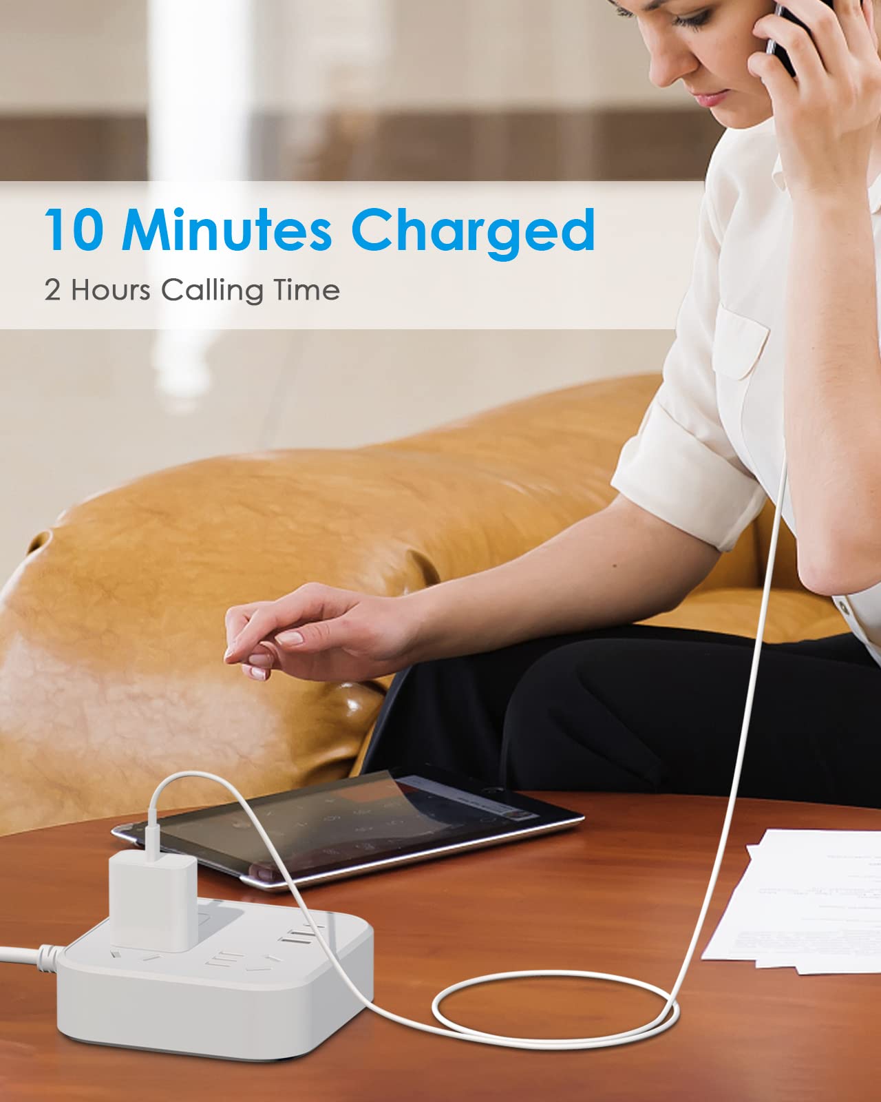 AISNI 2-pack white charger box showing bundled value