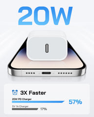 AISNI 20W PD wall charger delivers quick power for iPhone at home.