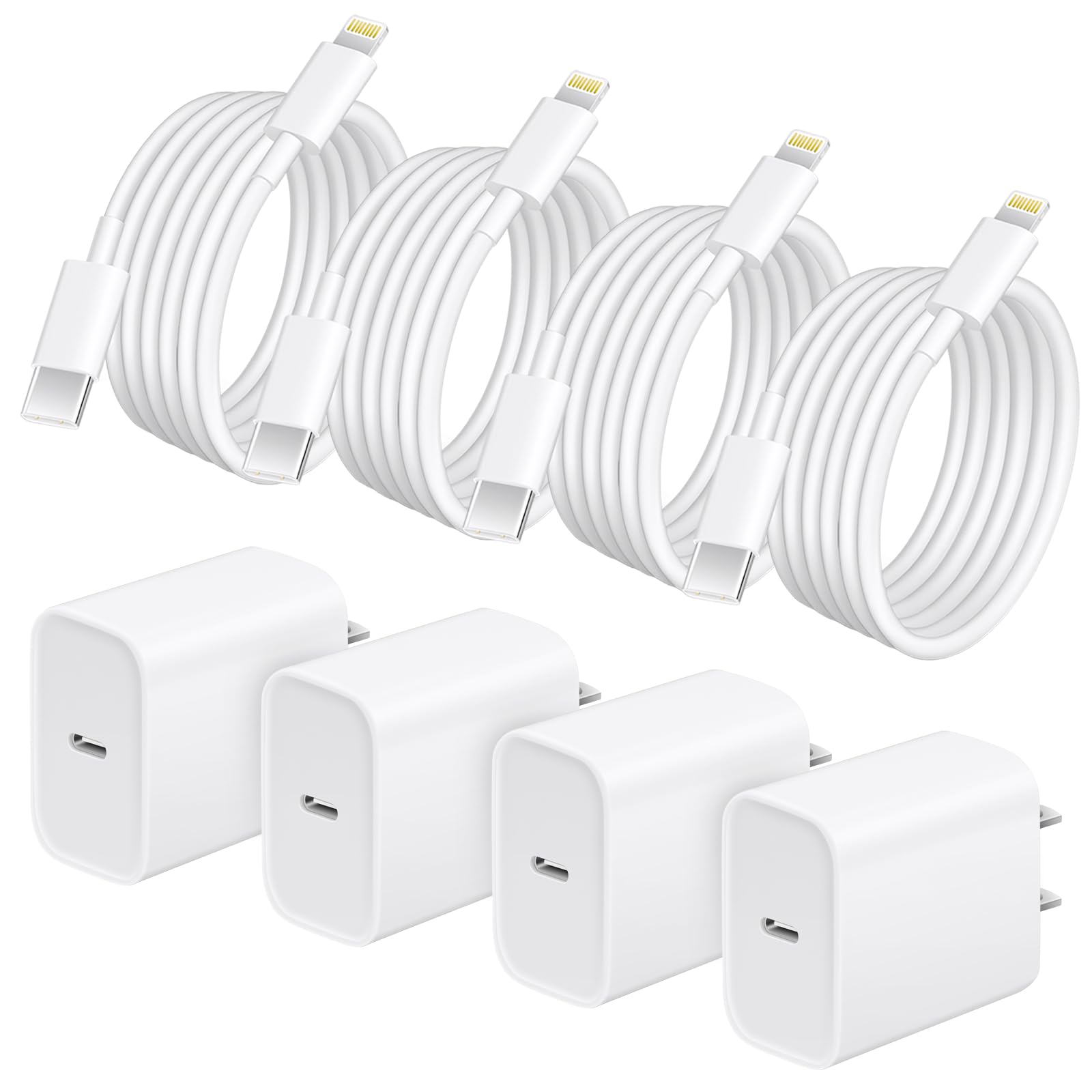 AISNI 4-pack 6ft USB-C fast charger cables enhance on-the-go charging.