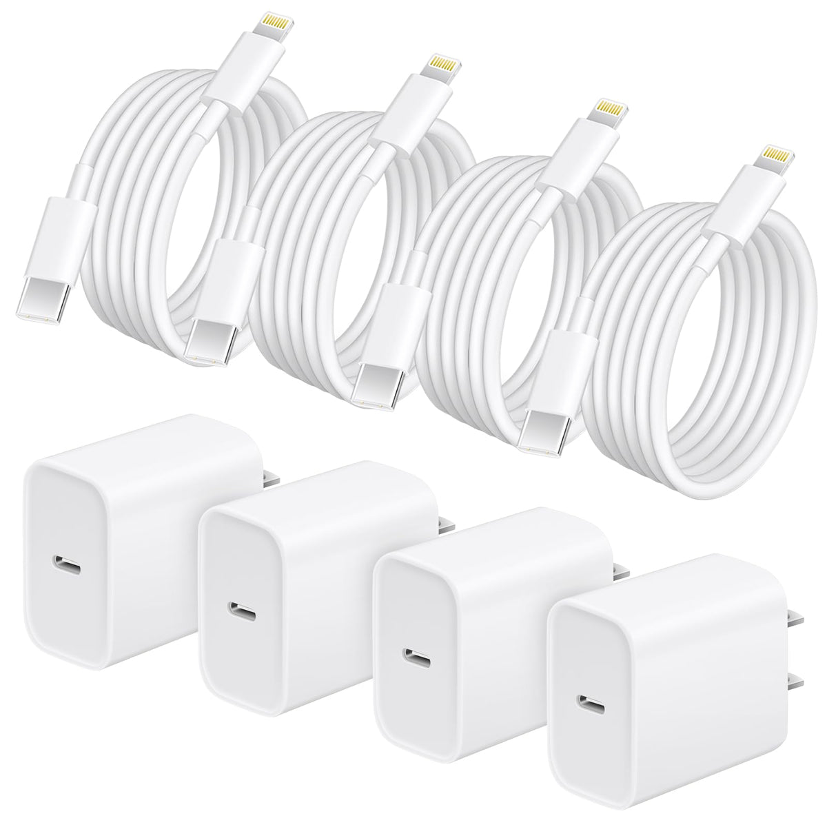 AISNI 4-pack 6ft USB-C fast charger cables enhance on-the-go charging.