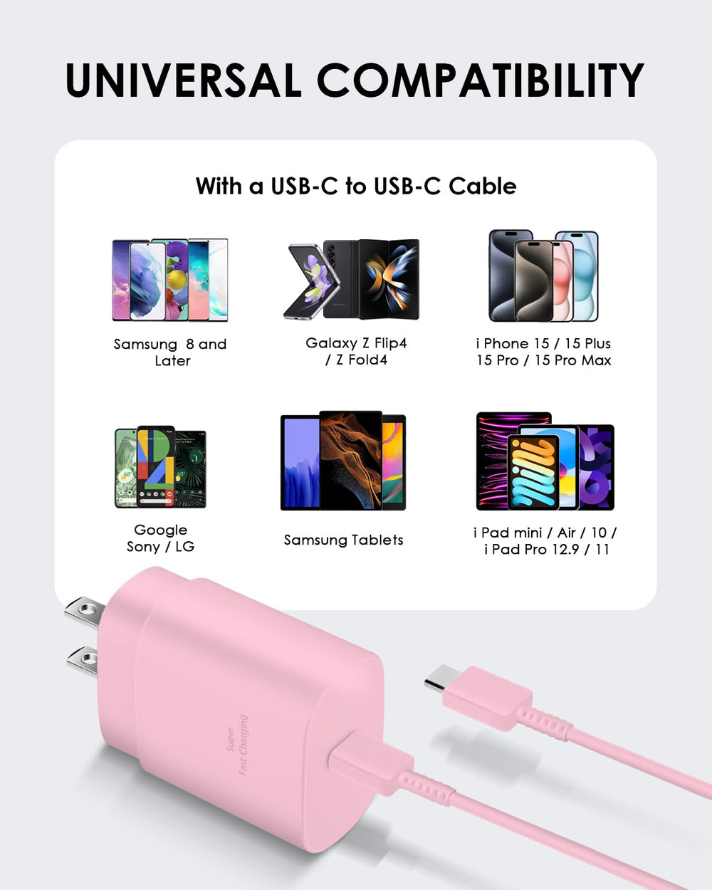 AISNI travel-ready charger fits bags and pockets