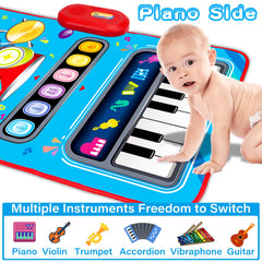 Aitbay baby musical mat drum side with sticks encourages playful percussion