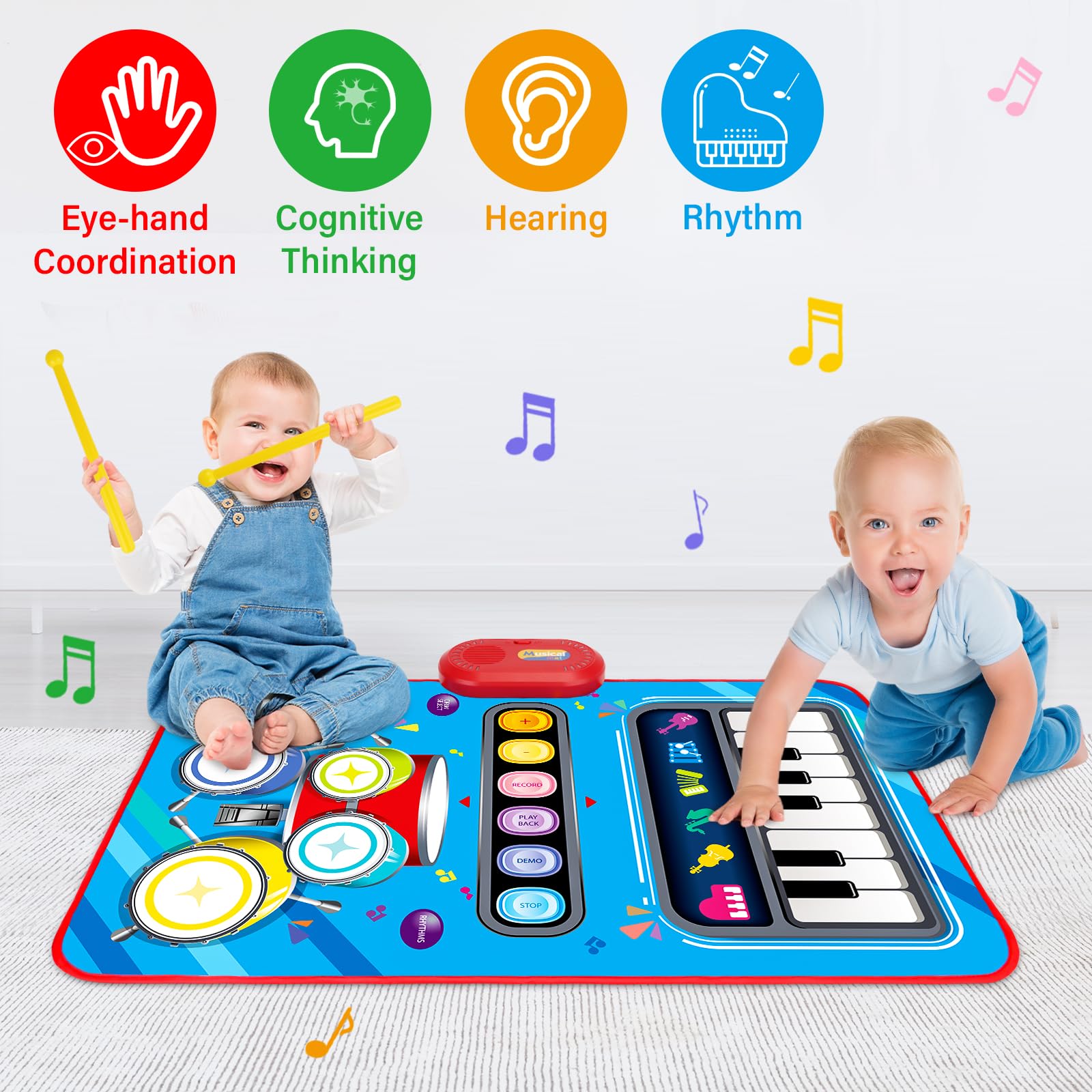 Aitbay instrument icons on the mat enable touch-driven learning