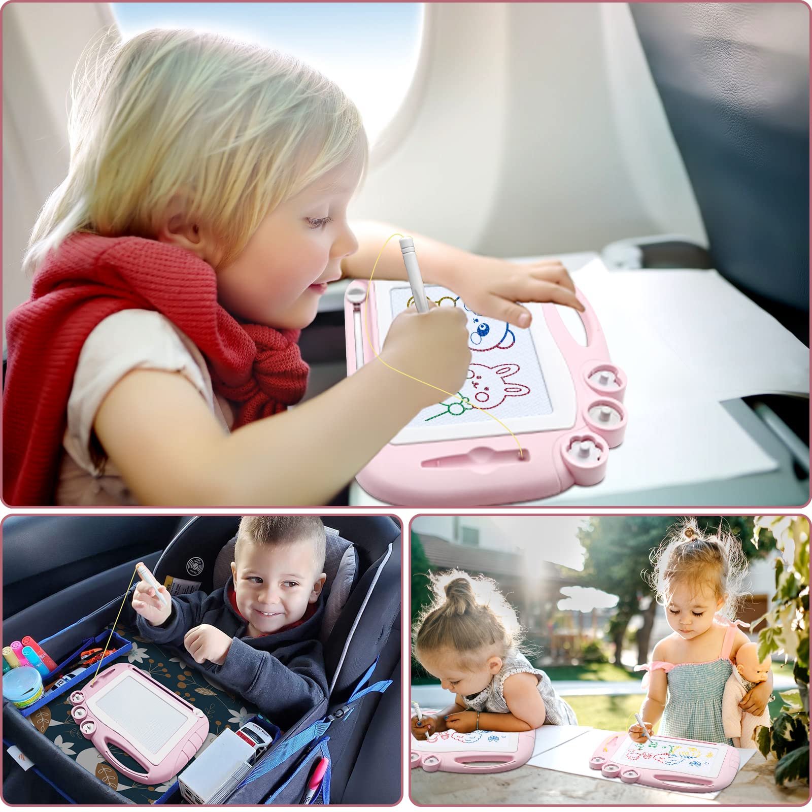 AiTuiTui magnetic drawing board with rounded edges for safe handling
