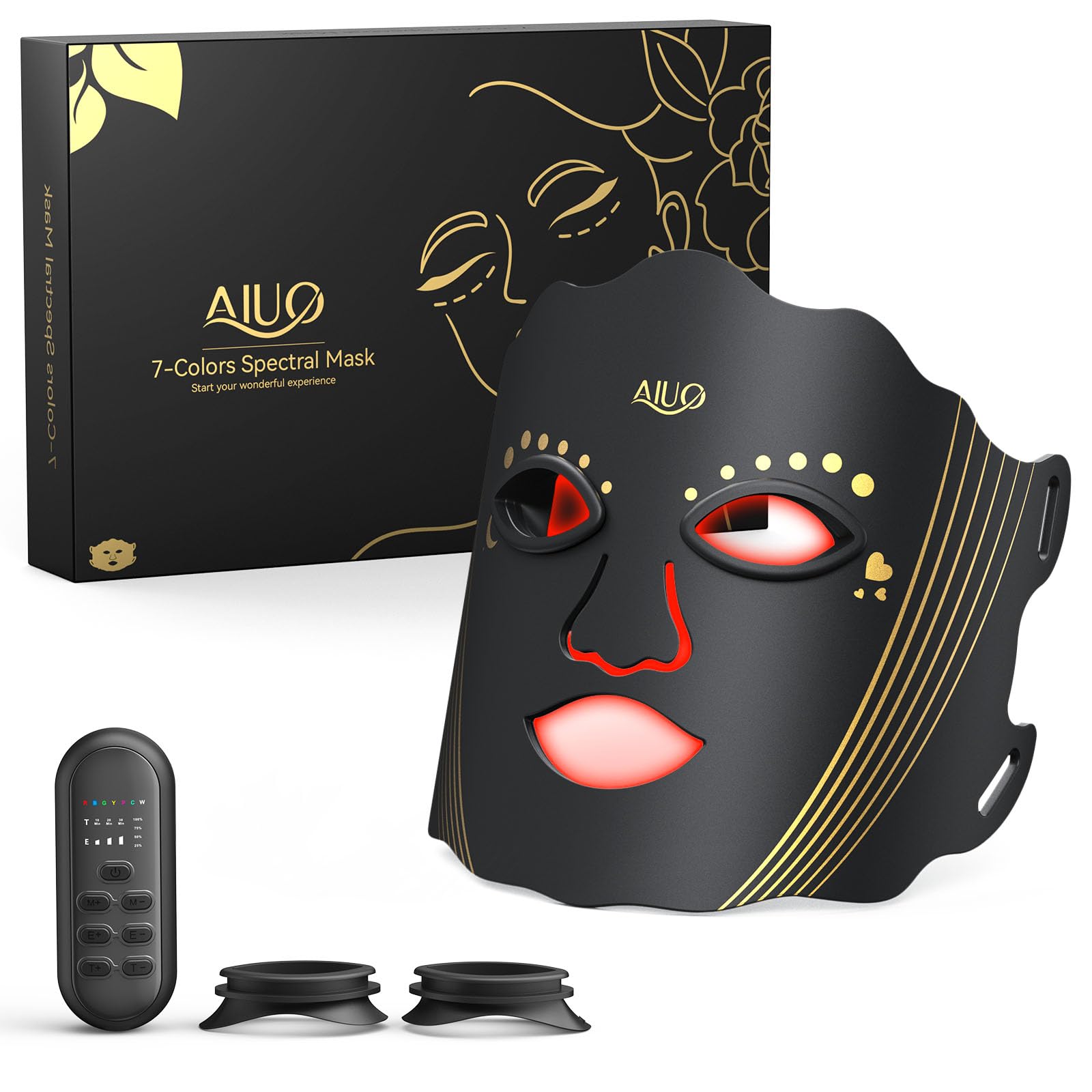AIUO Red Light Mask eye protection detail for comfortable sessions