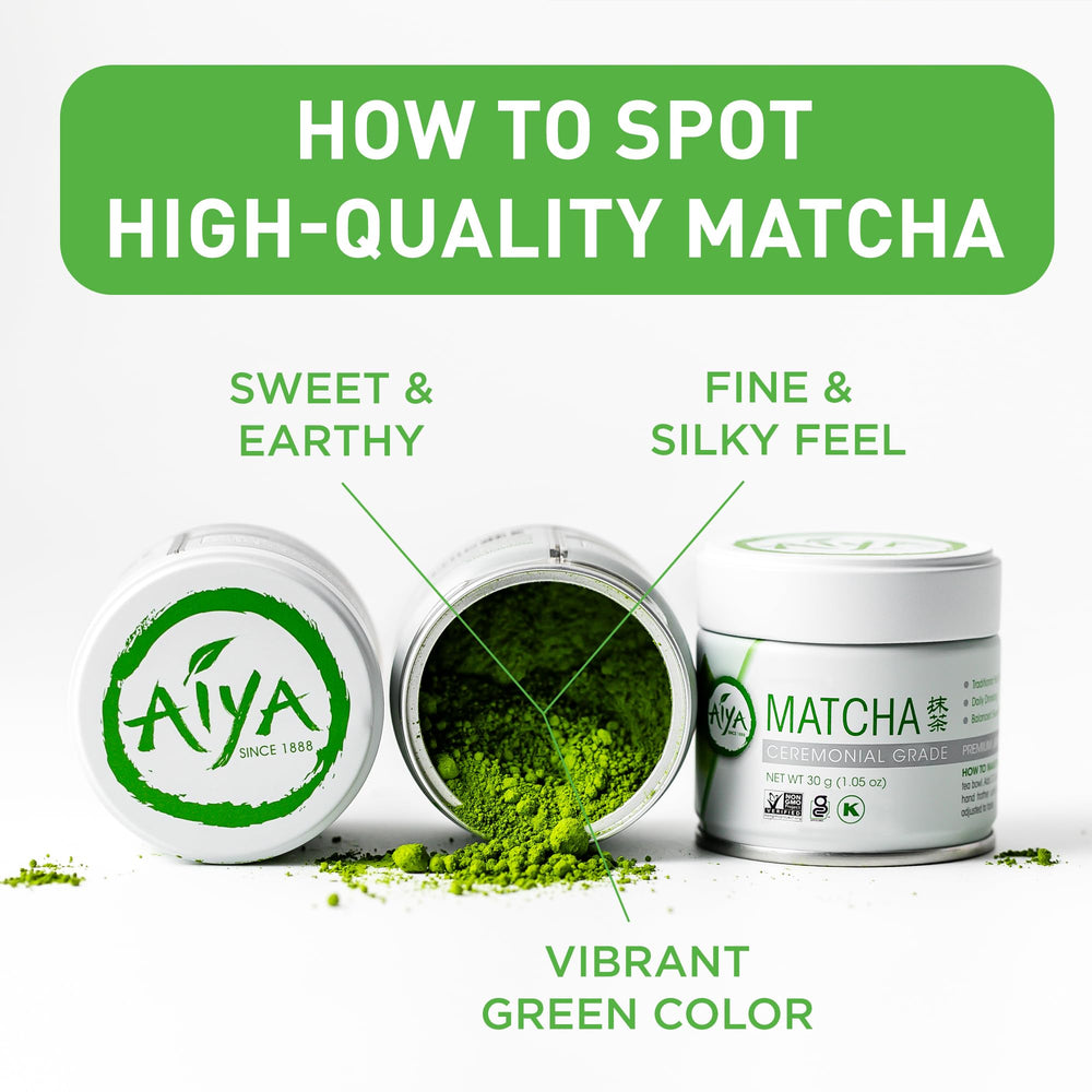 AIYA jade-green brew in cup highlighting color and aroma