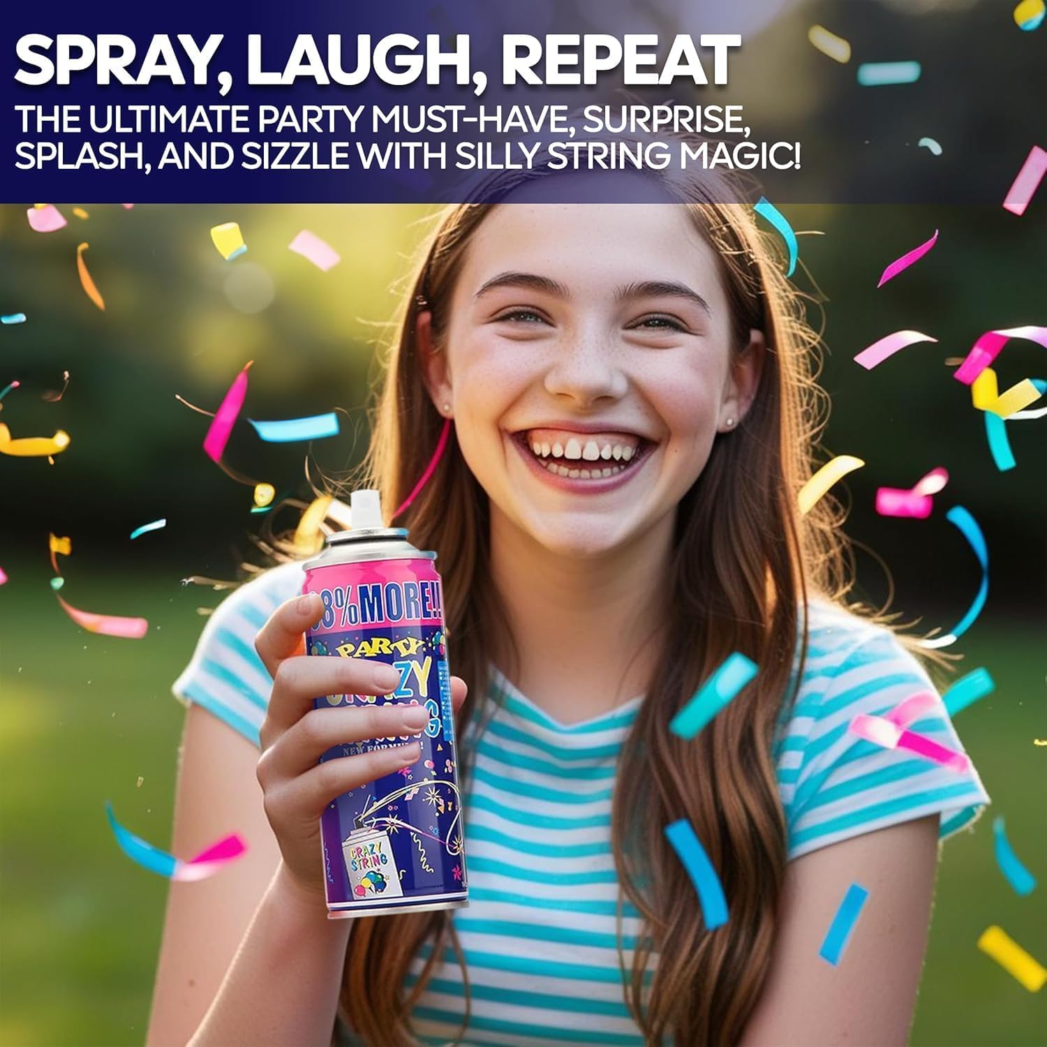AJ Toys & Games shake-and-spray action for safe, lightweight use