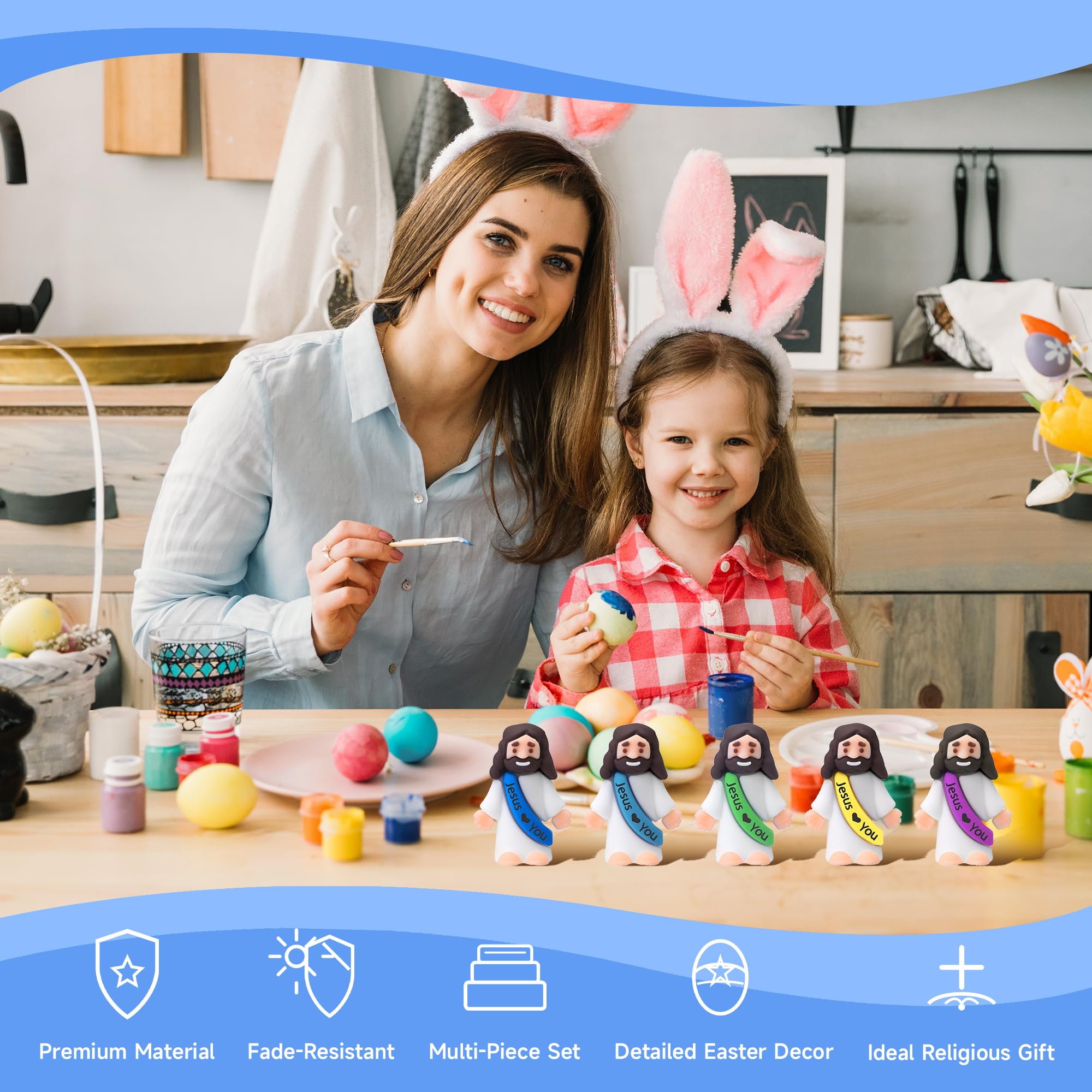 Ajabavbd Jesus figures set—playful characters for classrooms and holiday decor.