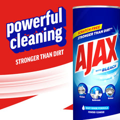Ajax Powder Cleanser with Bleach chrome surface detailing for a smoother shine