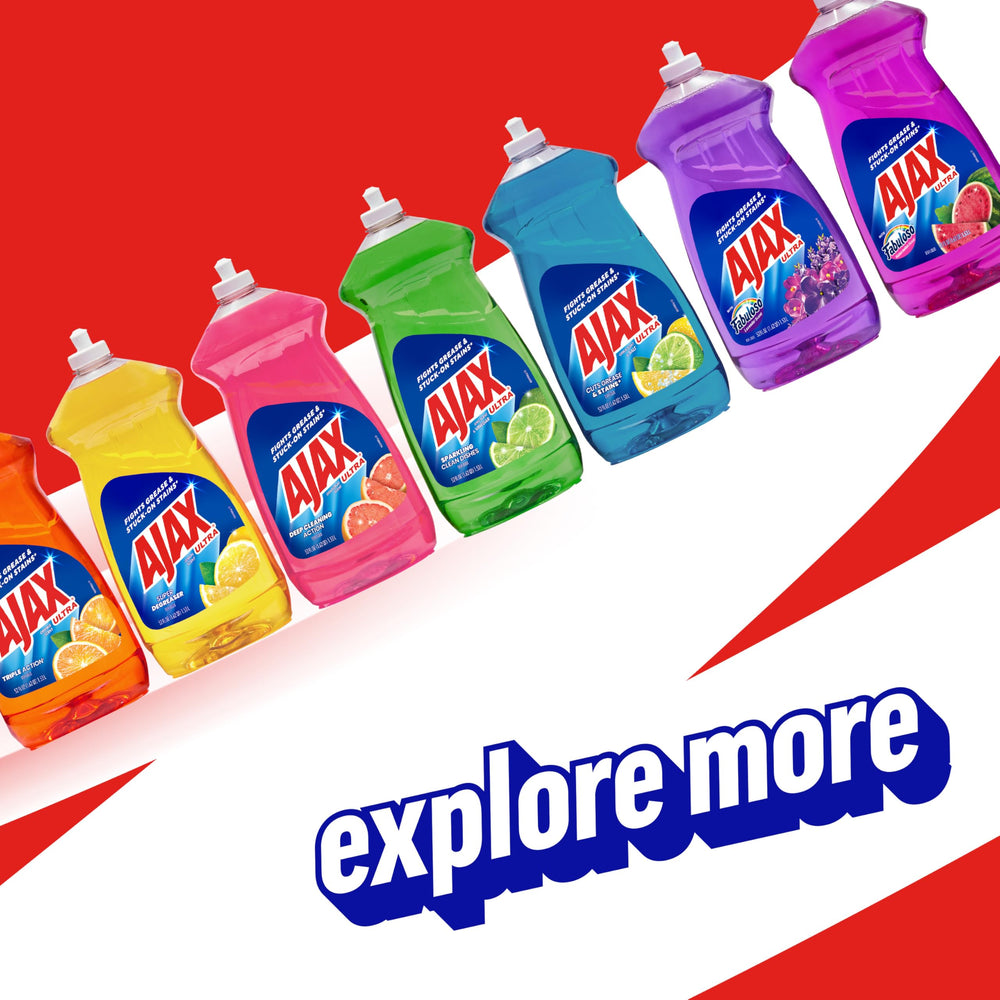 Ajax powder cleanser forms light foam with easy rinse for quick cleanup