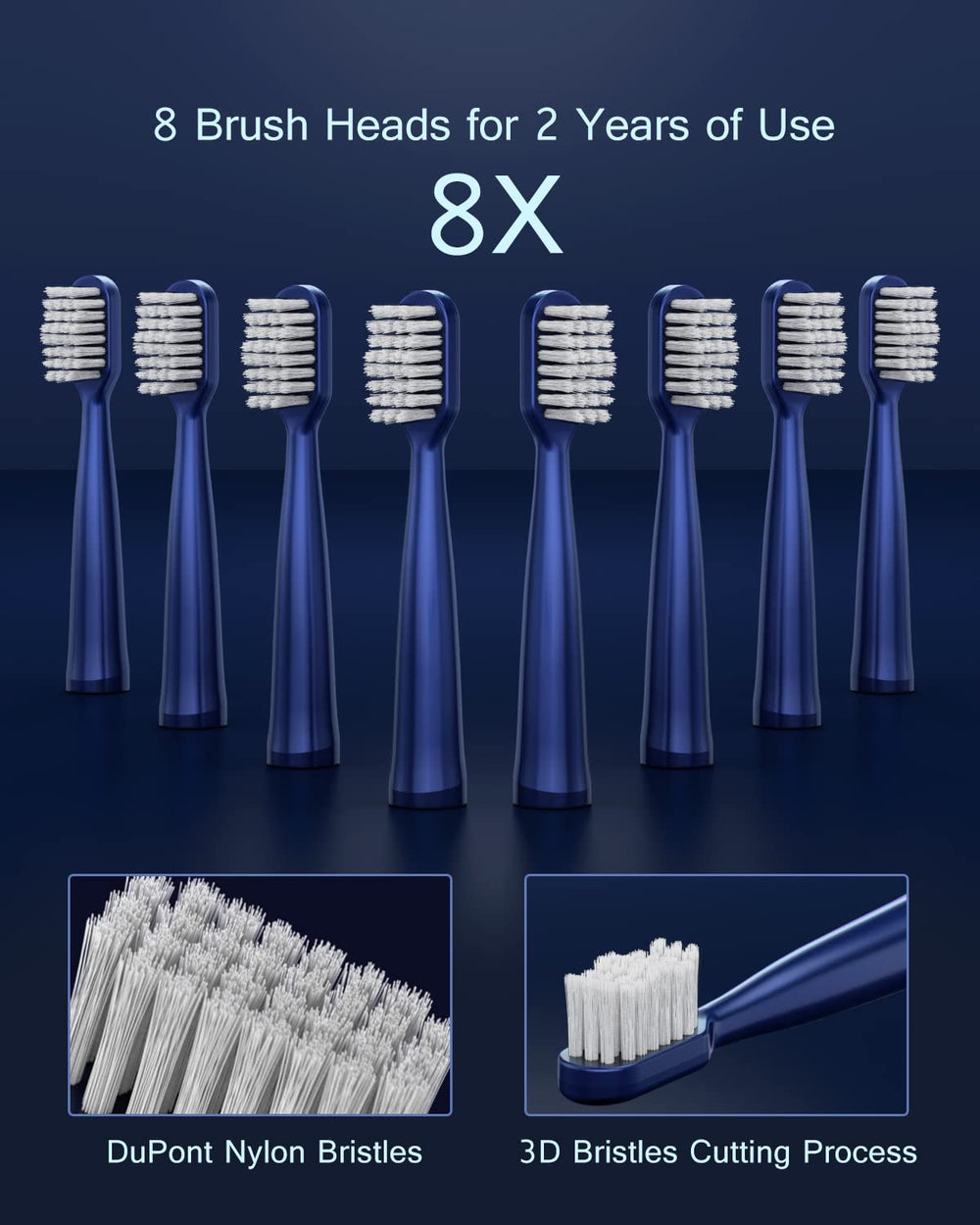 AJELU IPX7 toothbrush ergonomic blue grip design.