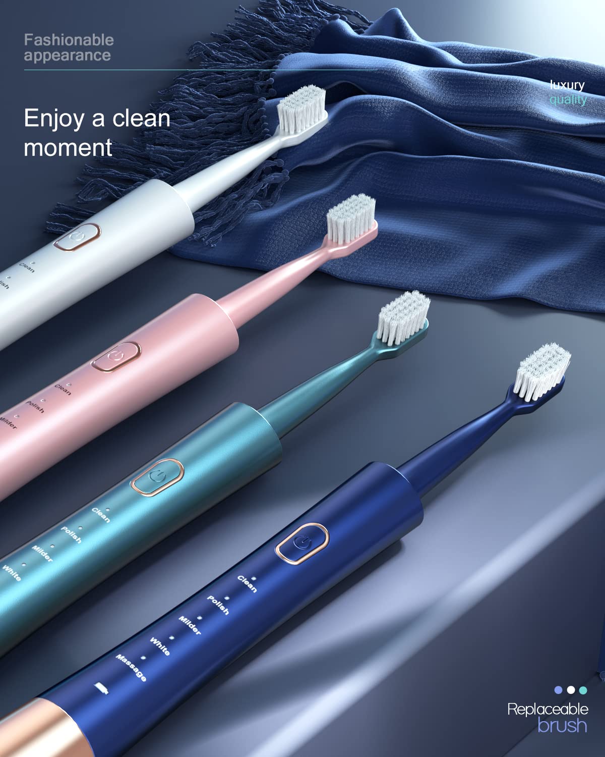 AJELU IPX7 toothbrush hidden USB charging for travel.