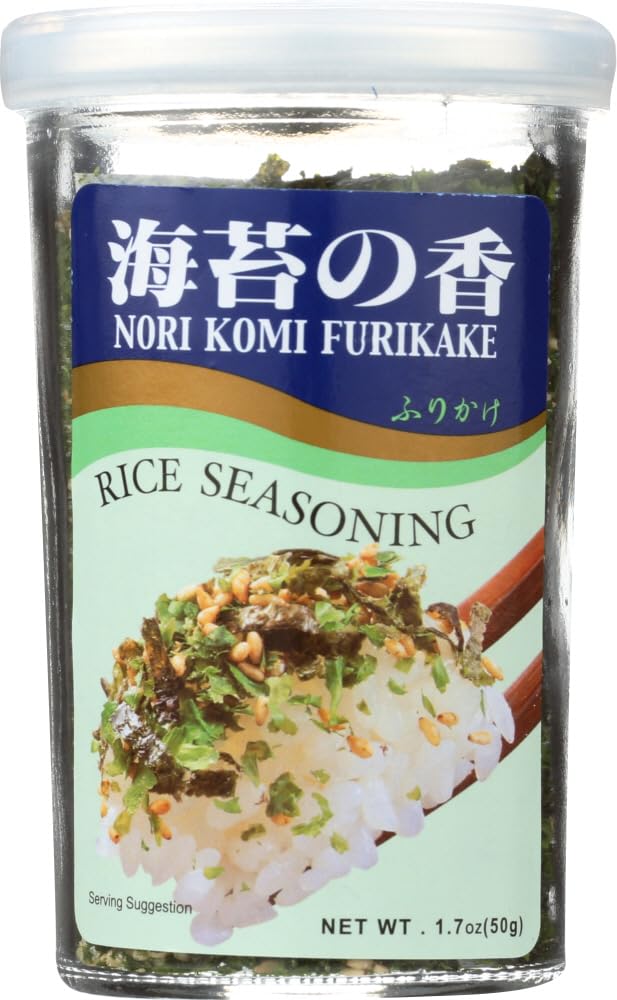Ajishima Foods Nori Fume Furikake jar top view adds savory aroma to meals