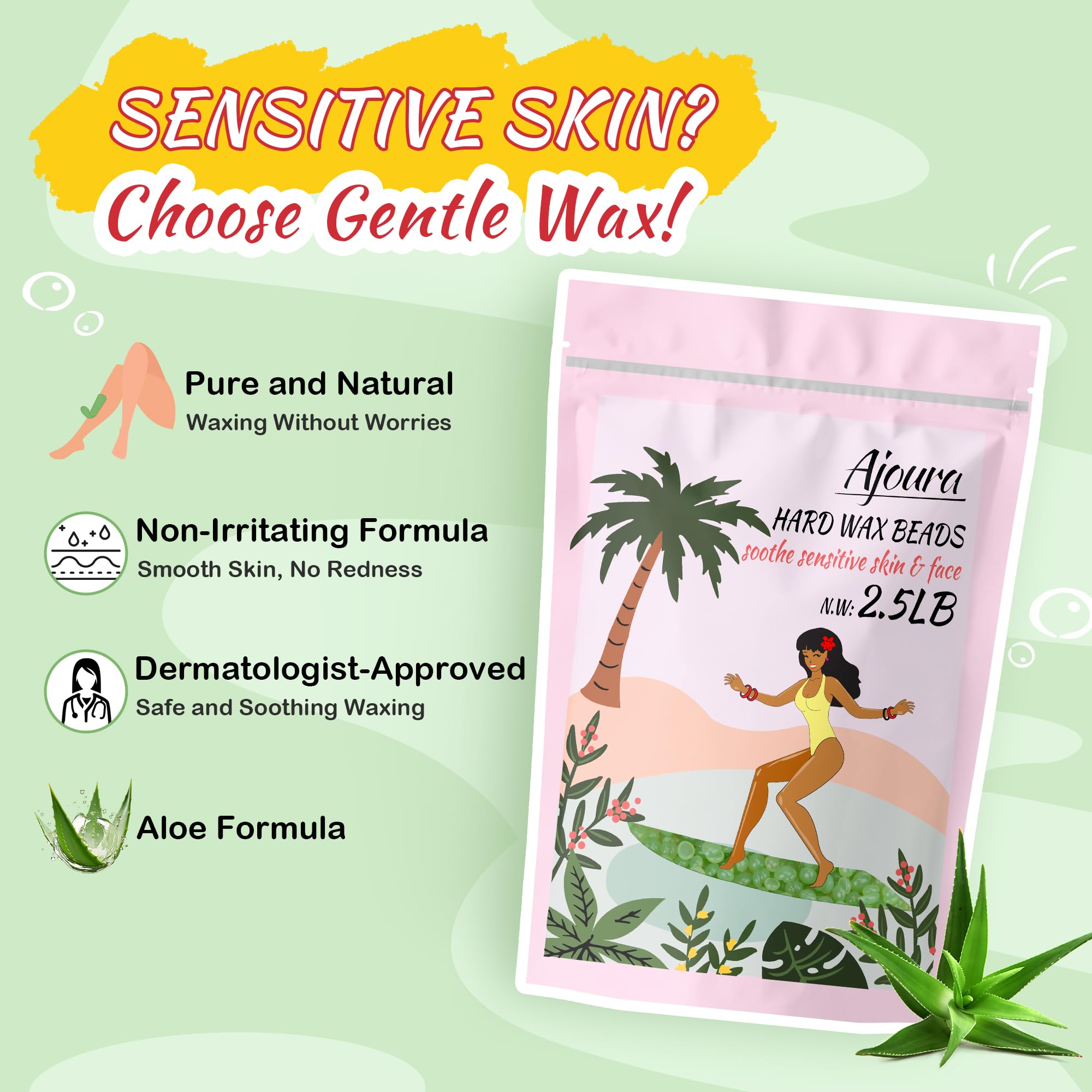 Ajoura Aloe Hard Wax Beads easy-to-use for beginners