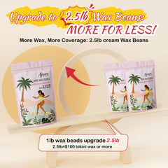 Ajoura sensitive-skin wax beads with coconut oil for gentler hair removal.