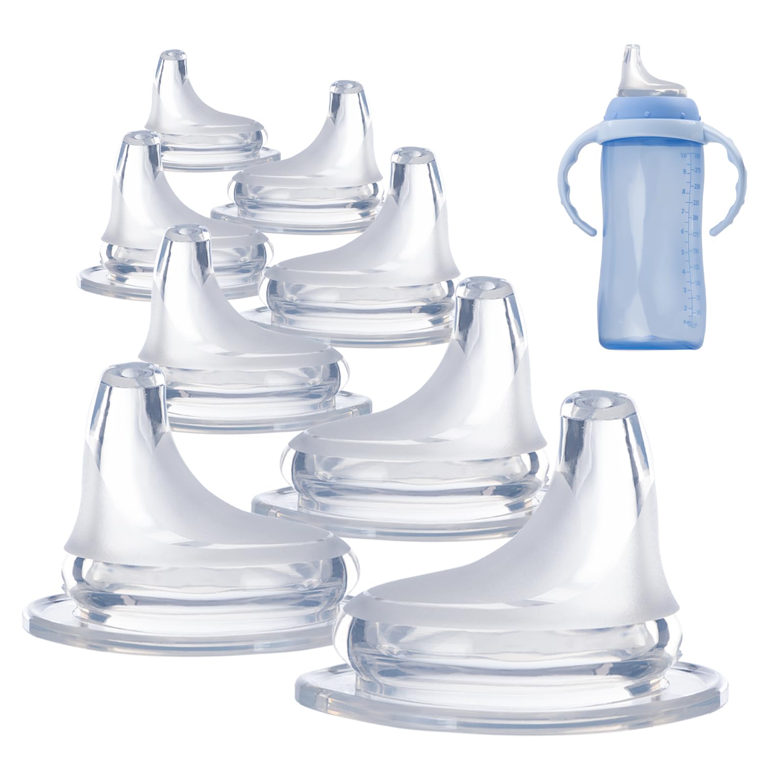Ajrwiiy 8Pack silicone spout for NUK Active enables soft transition sipping