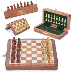 Ajuny magnetic travel chess board for on-the-go strategy sessions.