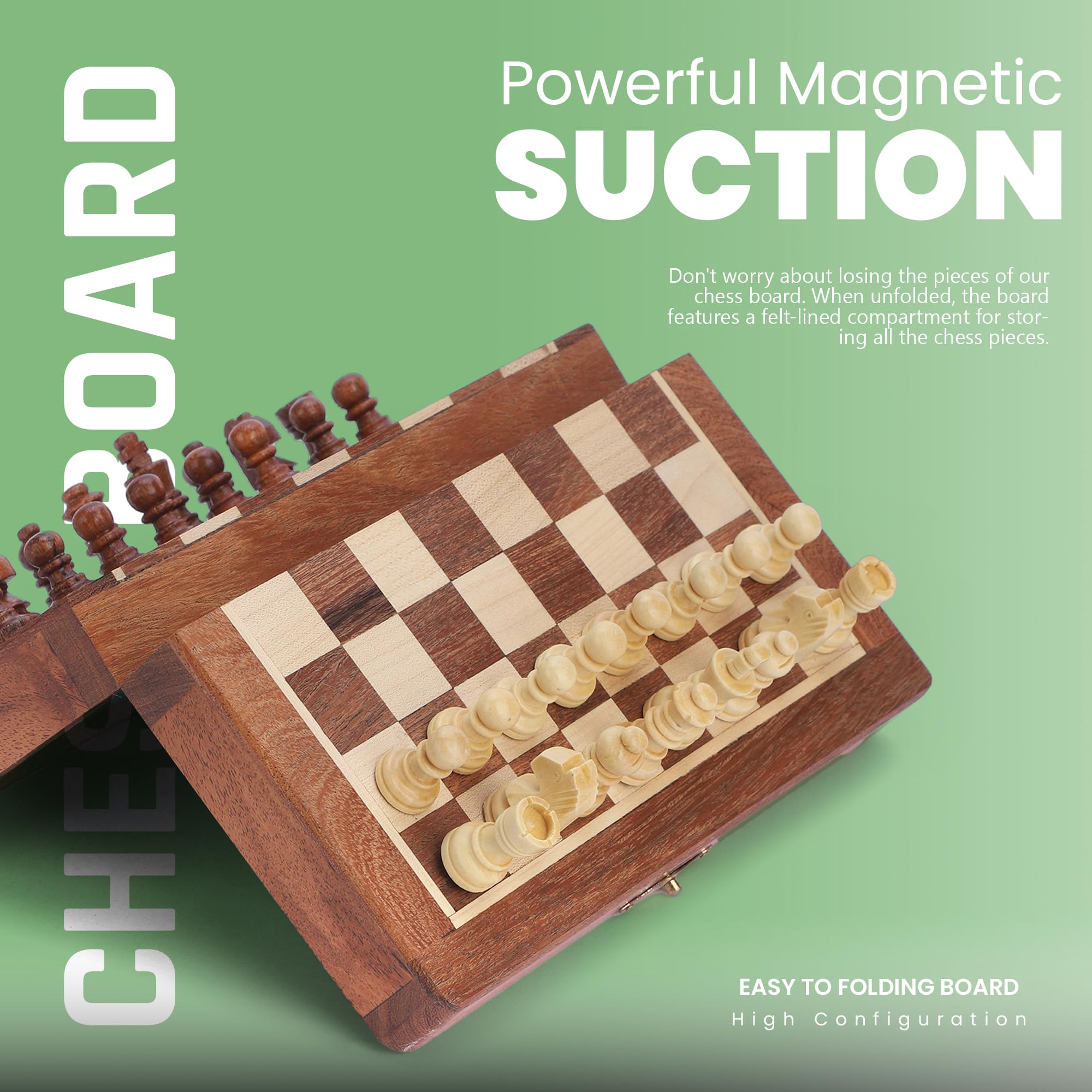 Ajuny portable magnetic chess set for quiet focus anywhere.