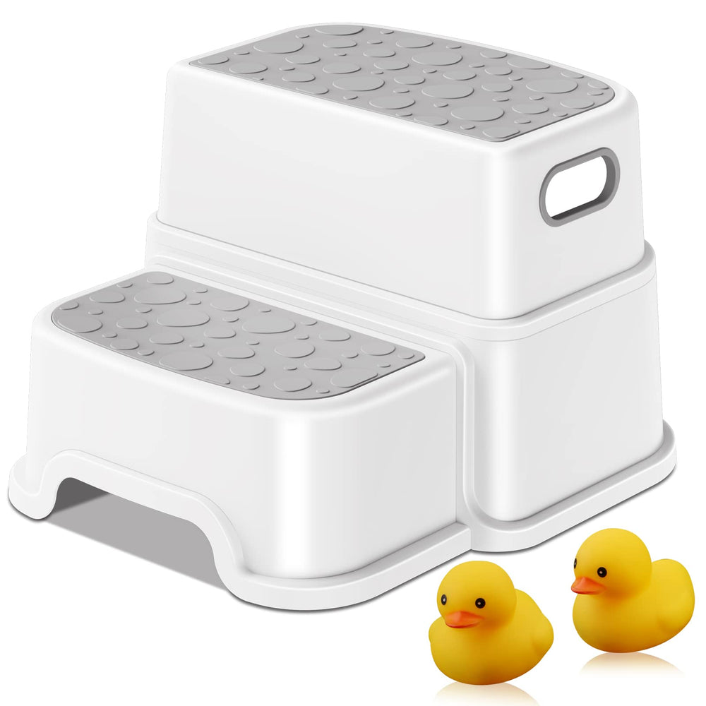 AJVV toddler step stool with 2-step design and anti-slip surface for potty training