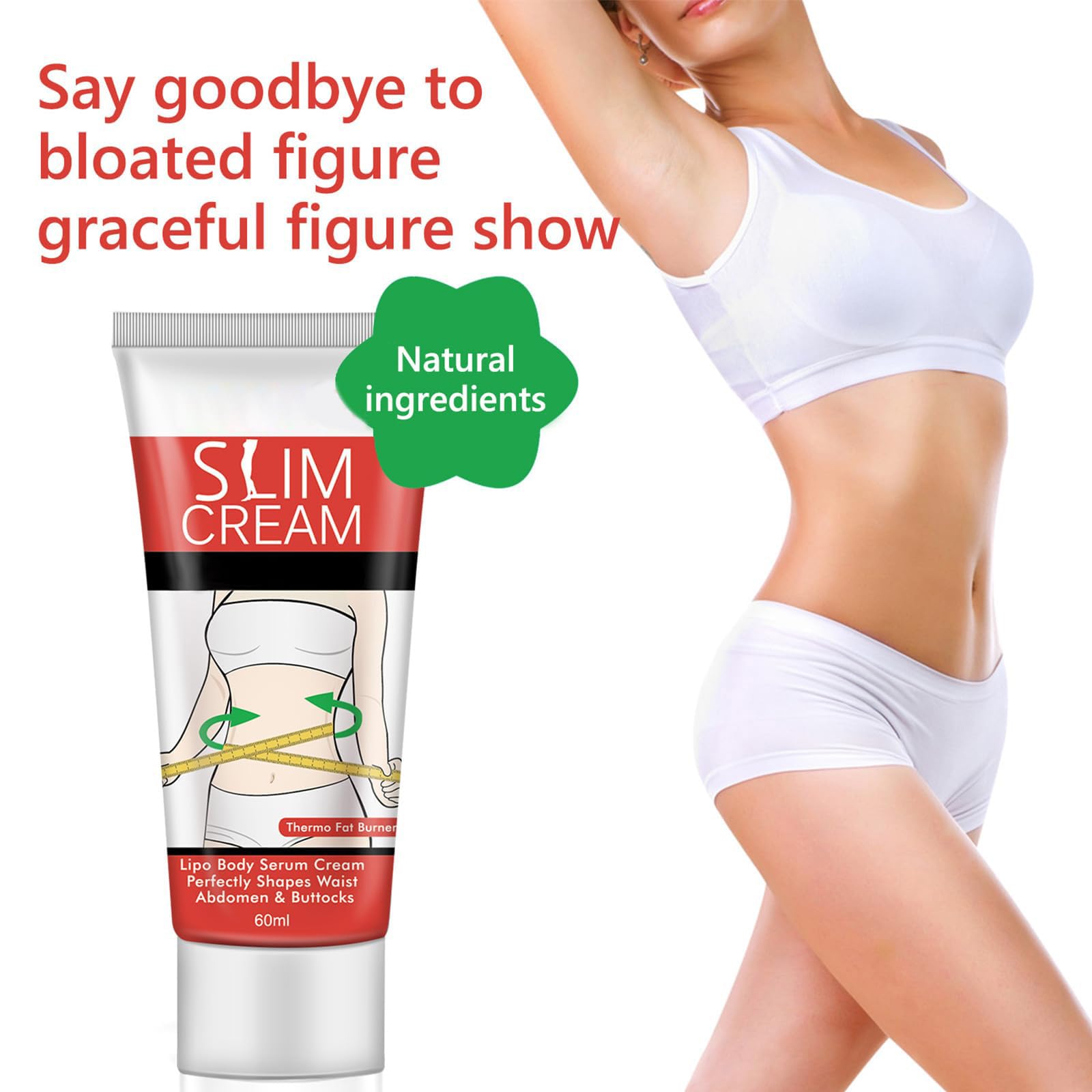 Akareni Hot Cream on the waist during a massage for toning