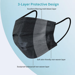 akgk disposable masks side view in pack highlighting fit and comfort