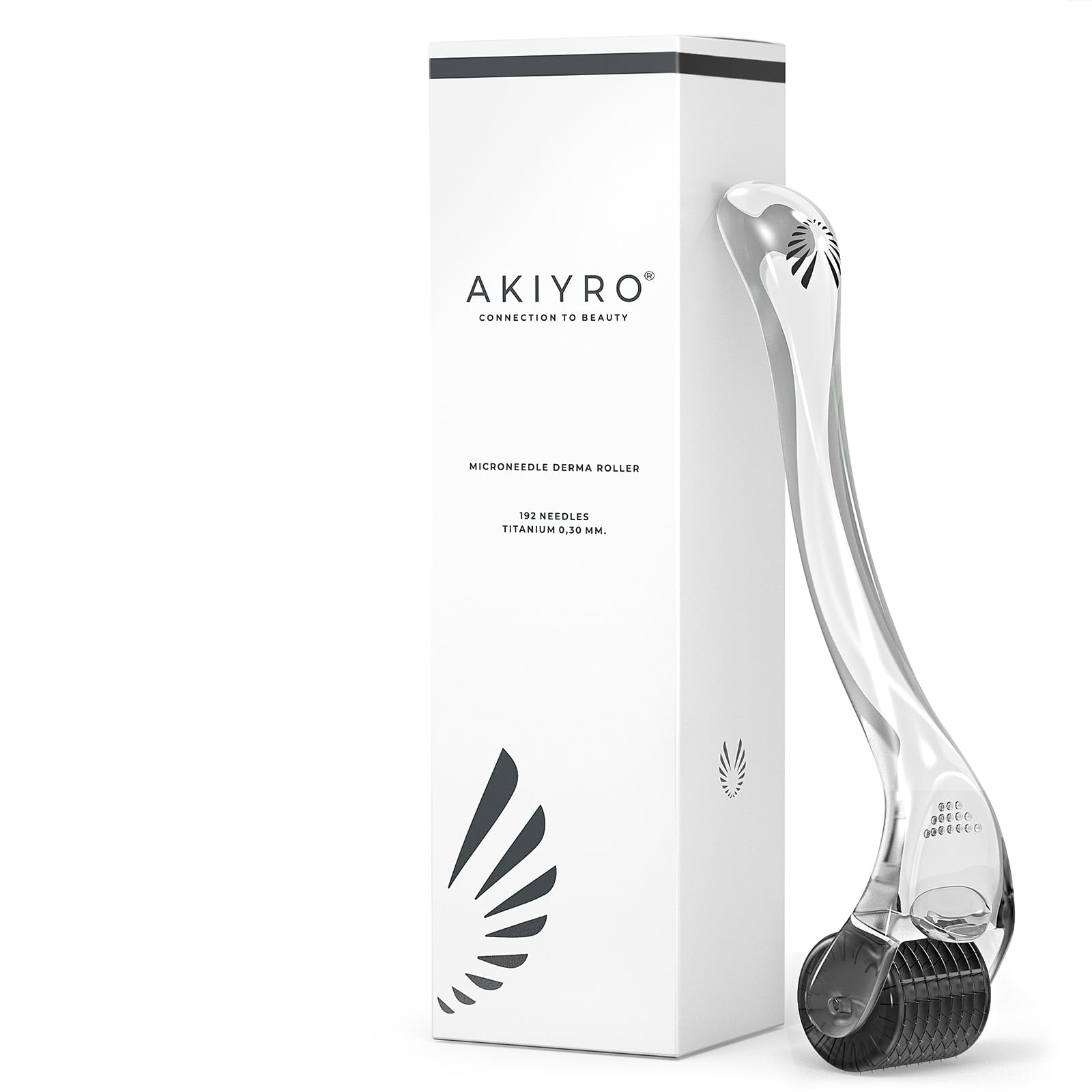 AKIYRO Derma Roller 0.30mm close-up with 192 needles for at-home use
