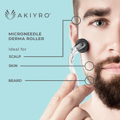 AKIYRO Derma Roller beard use promotes grooming and skin texture