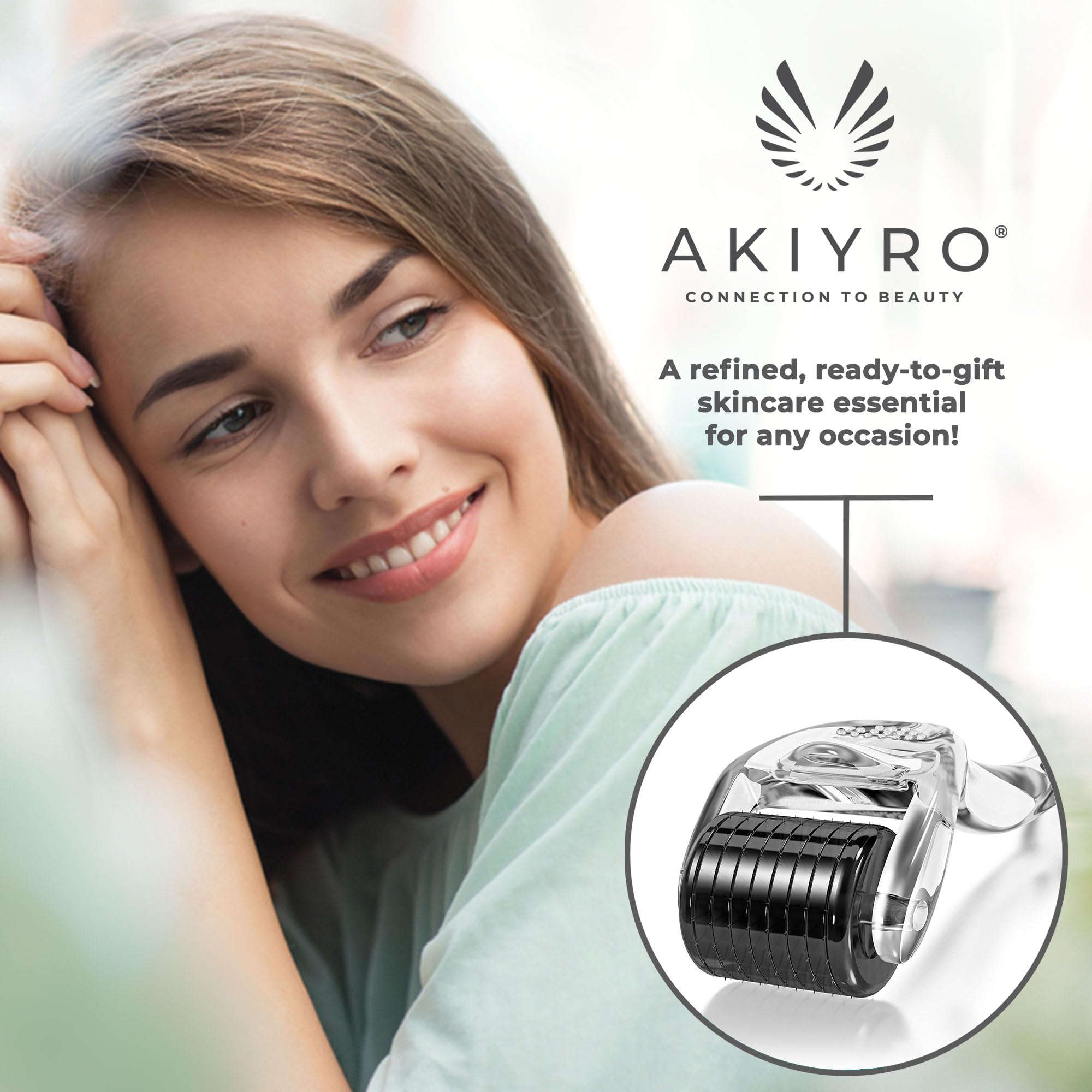 AKIYRO Derma Roller gold-plated needles deliver targeted care