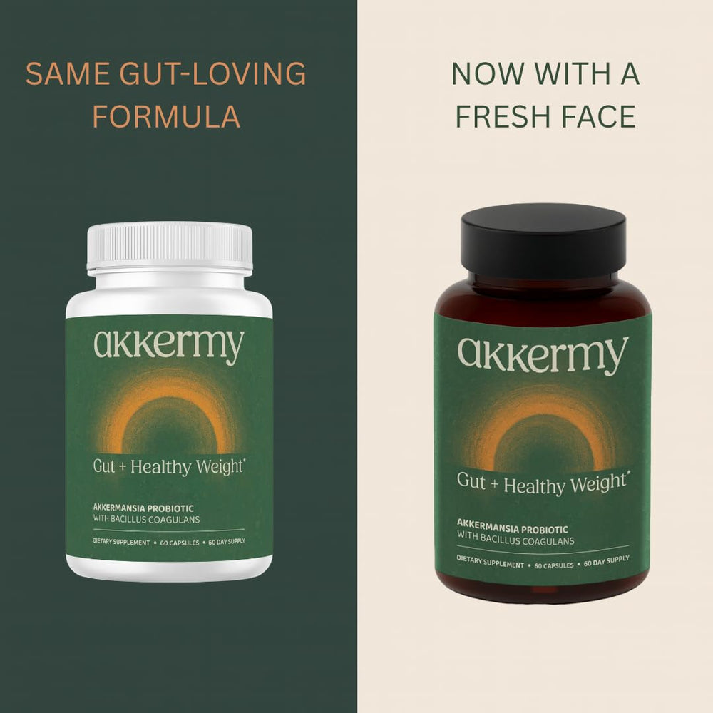 Akkermy Bacillus Coagulans capsules emphasize probiotic blend plus vitamins B2 and D3.