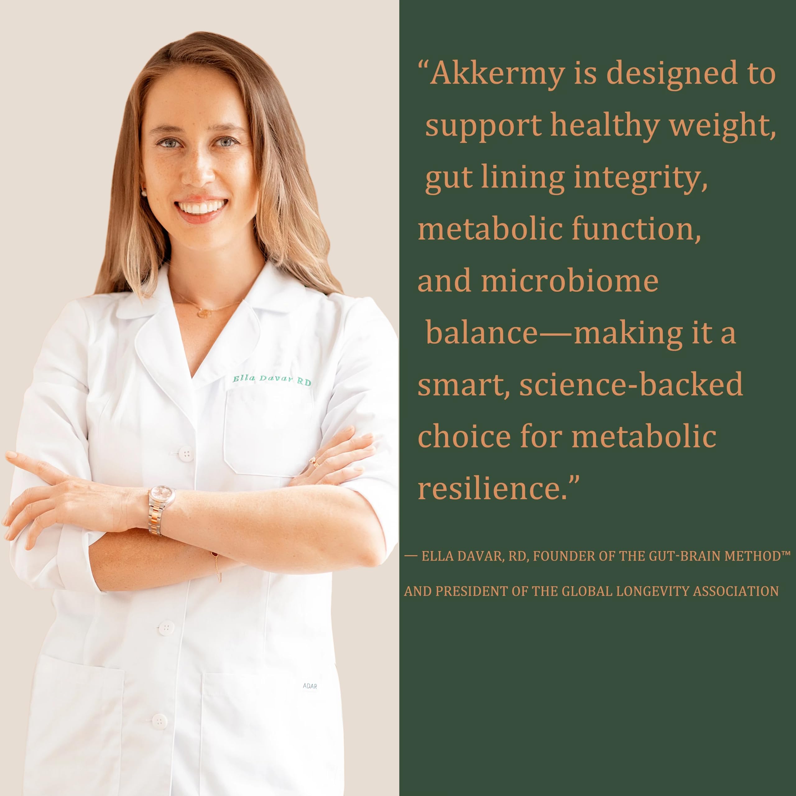 Akkermy capsules closeup showing easy-to-swallow capsules for daily use.