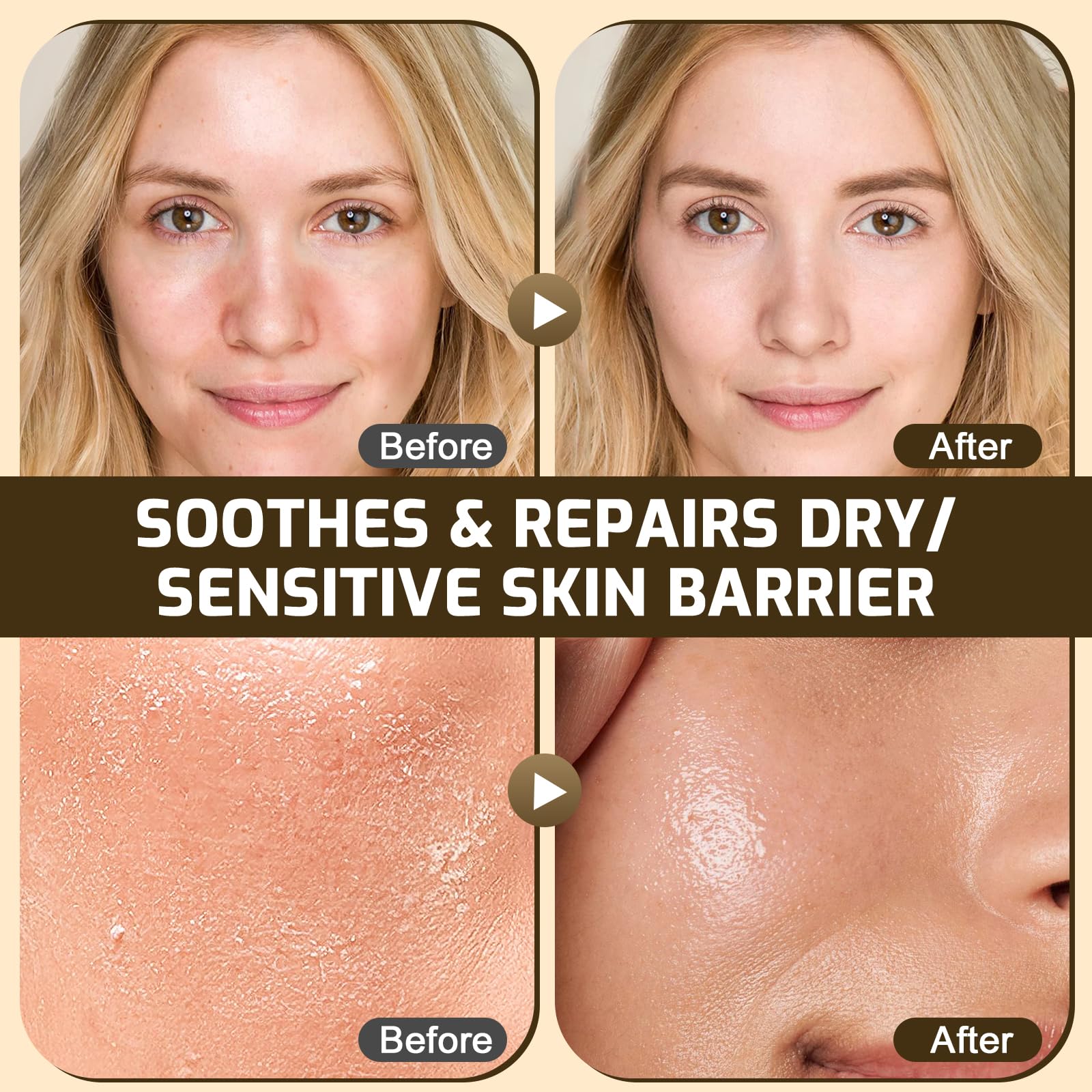 AKOFIC balm absorbed quickly on hands, reducing dryness with no sticky residue
