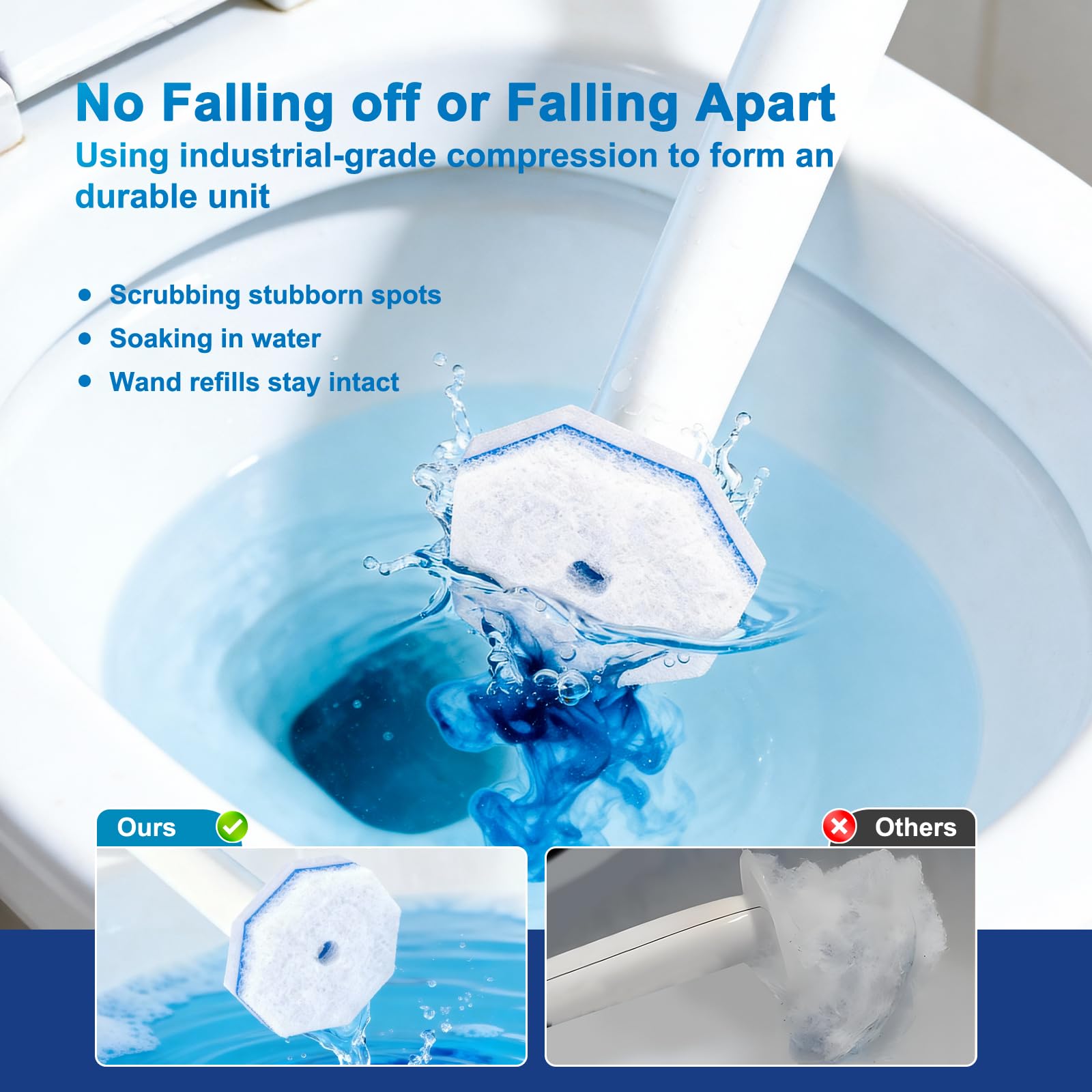 Akopryc foam activation creates dense foam for effective scrubbing.