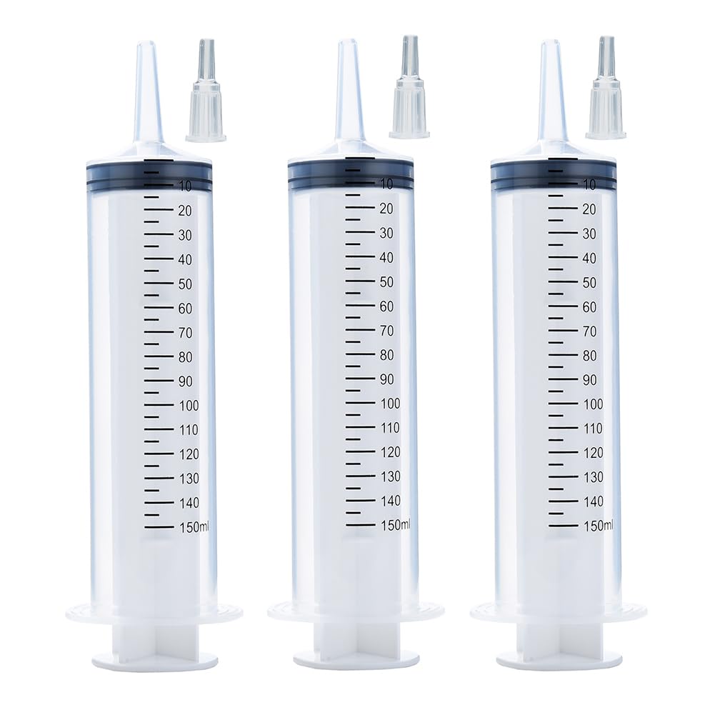 AKRAF 3 piece 150ml syringe set for precise dispensing across liquids and mediums.