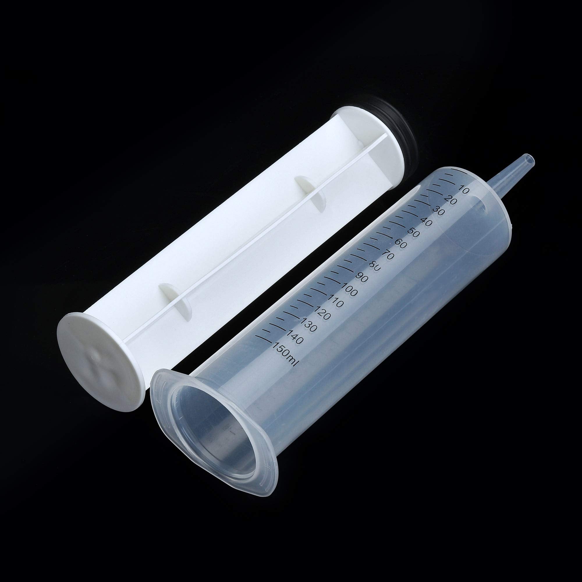 AKRAF large plastic syringe with clear gradation for accurate measuring and dispensing.