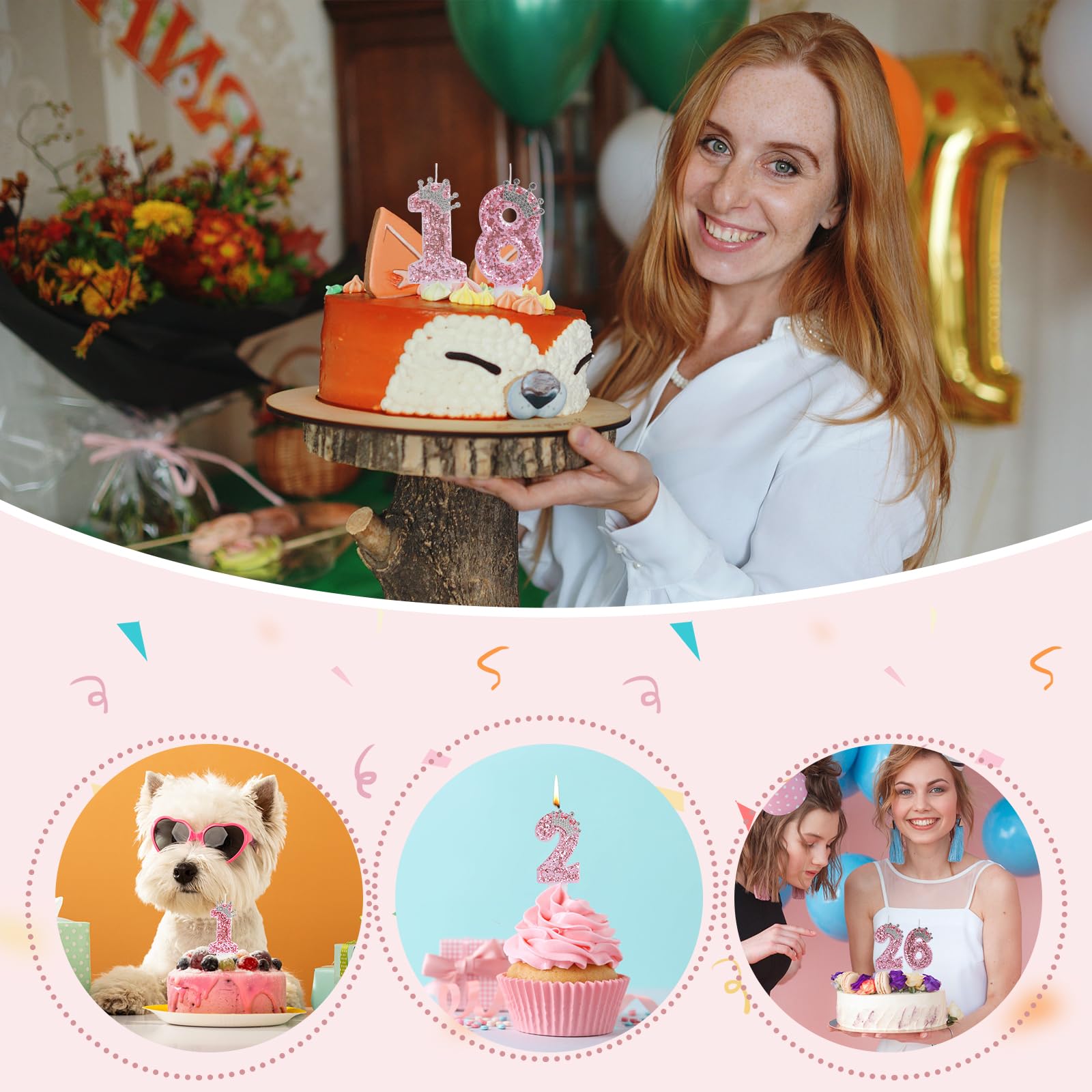 AKURIEEY cake crown number candle adds festive flair to celebrations