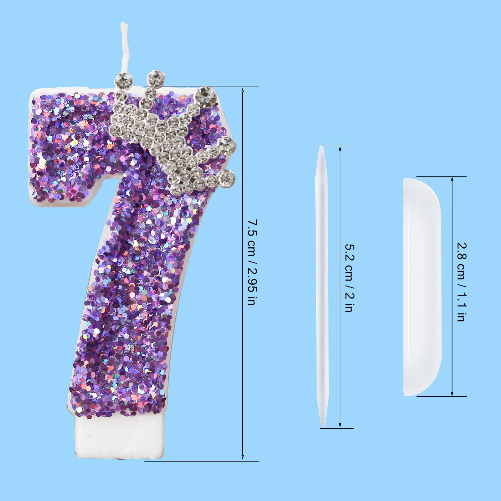 AKURIEEY cake topper includes a holder for clean, drip-free decorating