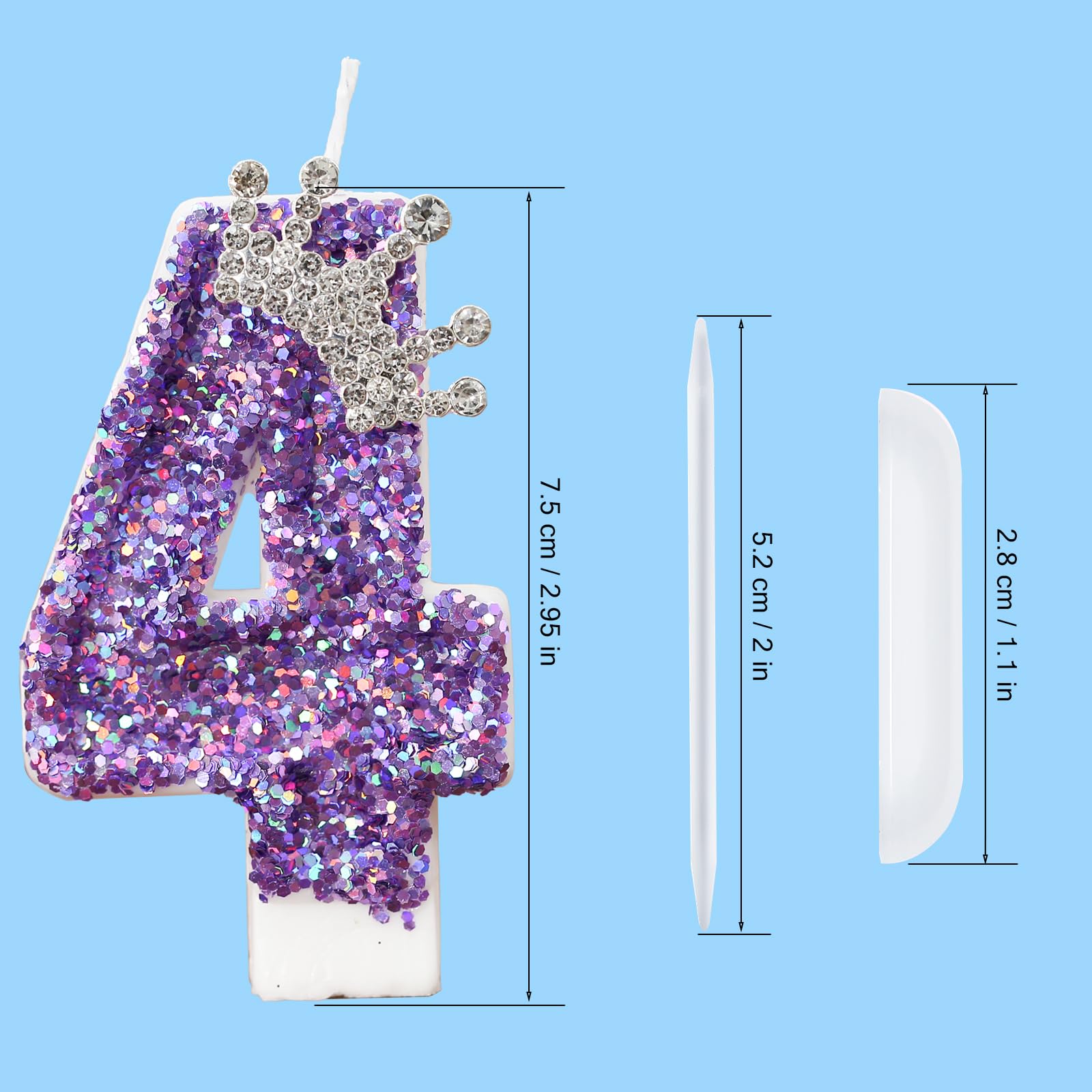 AKURIEEY candle holder included keeps cake surface clean while lighting