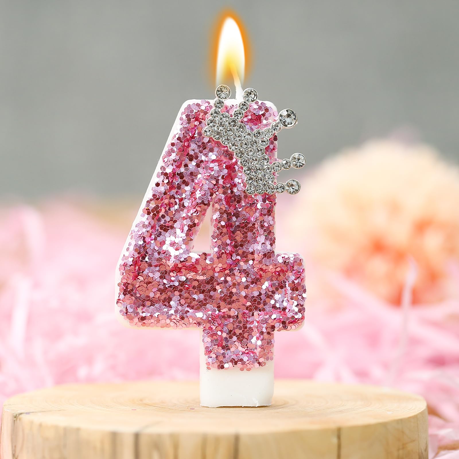 AKURIEEY glitter sequins cake topper for a festive, eye-catching cake.